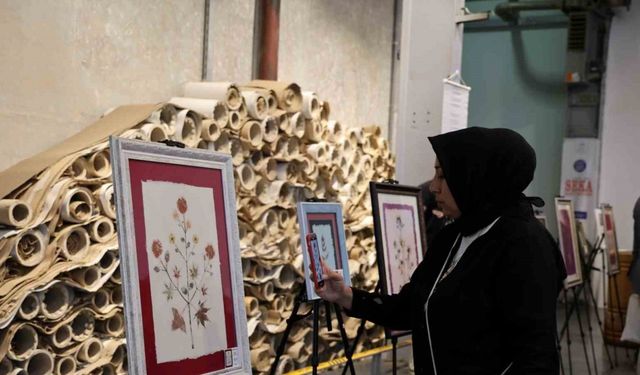 Kağıtta açan çiçekler sergisi açıldı