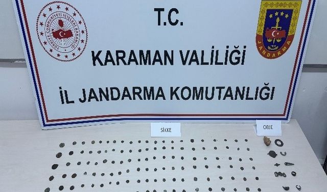 Karaman'da 148 adet tarihi sikke ele geçirildi