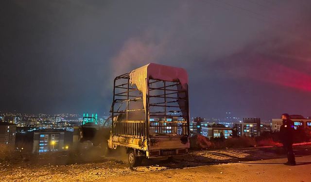 Niğde'de park halindeki kamyonette yangın çıktı