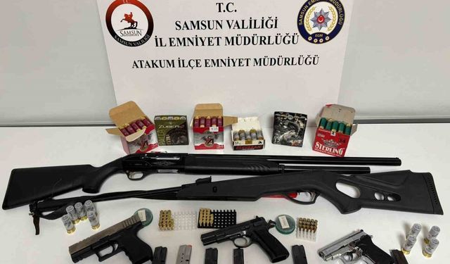 Ruhsatsız silah ve mühimmat ele geçirildi