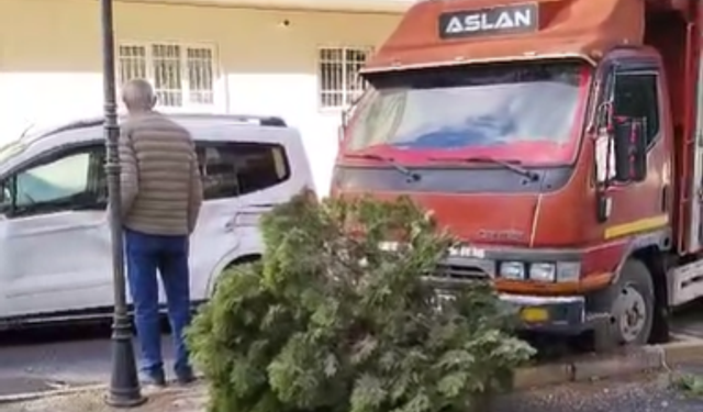 Hafif ticari araç ile kamyonet çarpıştı