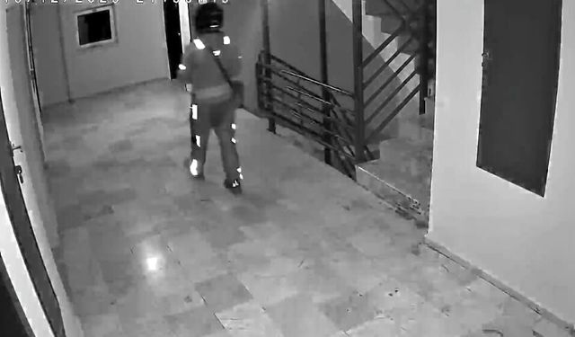 Kurye sipariş getirdiği binaya tuvaletini yaptı