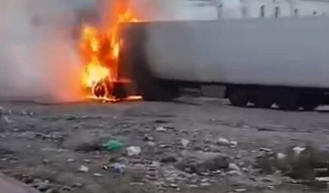 Korku dolu tır yangını