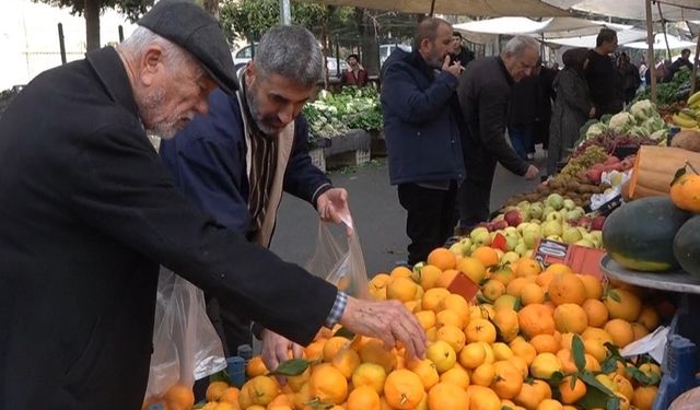Semt pazarlarında kış yoğunluğu