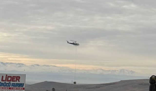 Niğde semalarında helikopter mesaisi