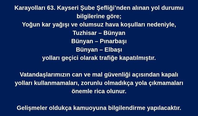 Ulaşıma kar engeli