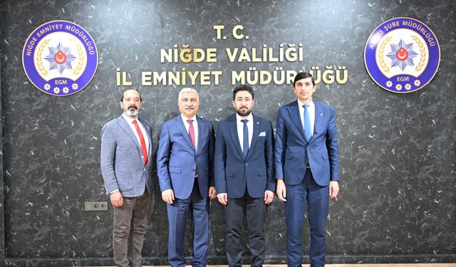 Taner Gümüş’ten Niğde İl Emniyet Müdürü Erdinç Yüceer’e ziyaret