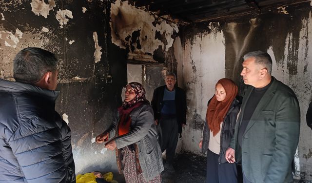 Çamardı’da soba yangını sonrası evde inceleme yapıldı