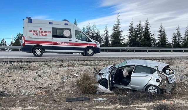 Karaman'da otomobil şarampole takla attı: 1 yaralı