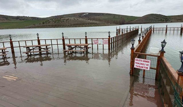 Yağan kar eridi, göletlerde su seviyesi arttı