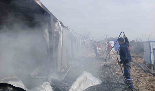 Alacağını alamayan imalatçı konteyneri ateşe verdi