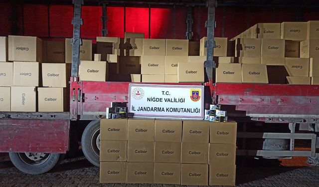 Niğde’de 8 milyon 800 bin kaçak sigara yakalandı