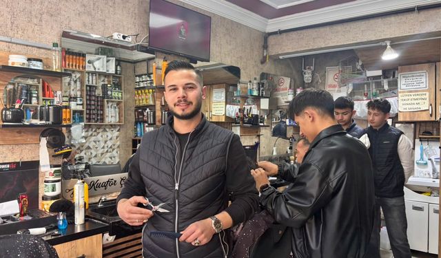 Niğde’de bayram öncesi berberlerde yoğunluk başladı