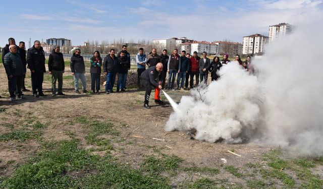 Patates Araştırma Enstitüsü'nde yangın tatbikatı yapıldı