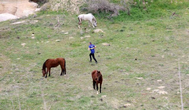 Sporcular hem zamana hem zorlu doğa şartlarına meydan okudu