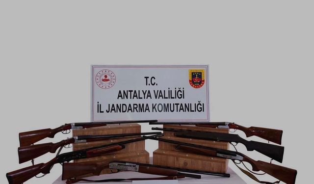 7 ruhsatsız av tüfeği ele geçirildi