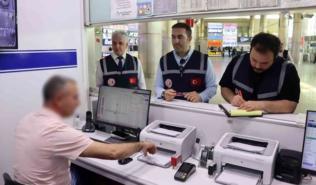 Şehirlerarası otobüs terminalinde 'fiyat' denetimi