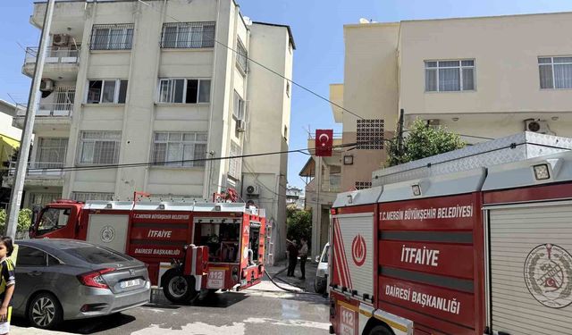 Apartman dairesinde yangın paniği