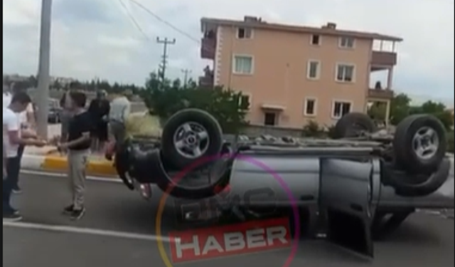 Bor’da trafik kazası: Otomobil ters döndü, 2 kişi yaralandı