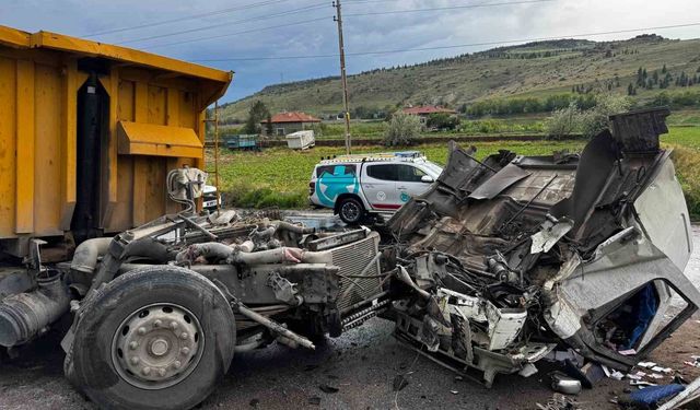 Hafriyat kamyonu ile lokomotif çarpıştı: 2 yaralı
