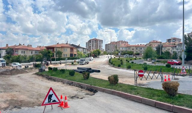 Amas Bulvarı'nda altyapı çalışması sürüyor