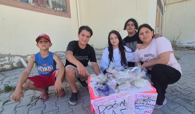 Niğde’de tezgah açan çocukların hayali duygulandırdı