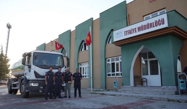Alanya'daki orman yangınına Niğde'den destek ekibi