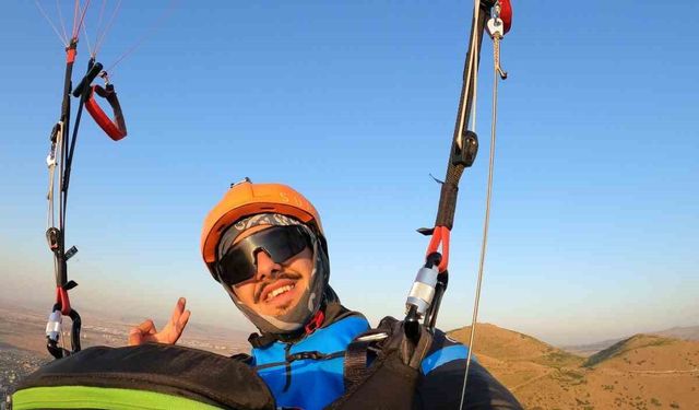 Kayseri'den Kahramanmaraş'a uçan yamaç paraşütü mesafe pilotu o anları anlattı