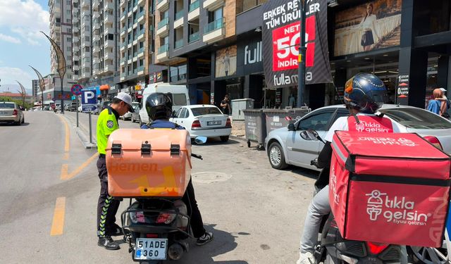 Niğde’de motosiklet sürücülerine yönelik denetim
