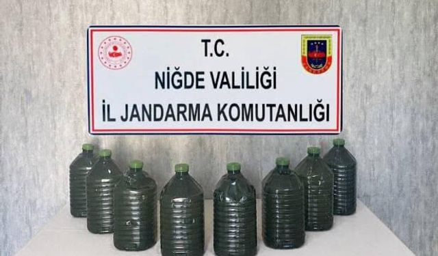 Bor’da 40 litre etil alkol ele geçirildi