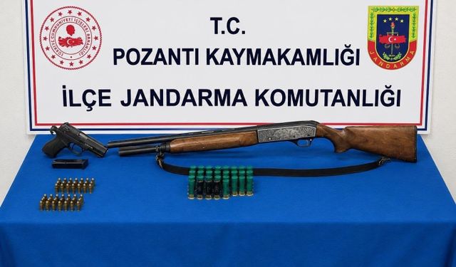 Pozantı'da tabanca, tüfek ve uy*uşturucu ele geçirildi