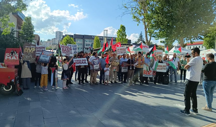 Niğdeliler İsrail zulmünü protesto amacıyla toplandılar