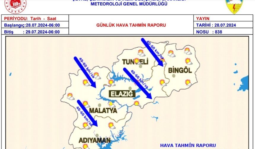 Meteorolojiden kuvvetli rüzgar uyarısı