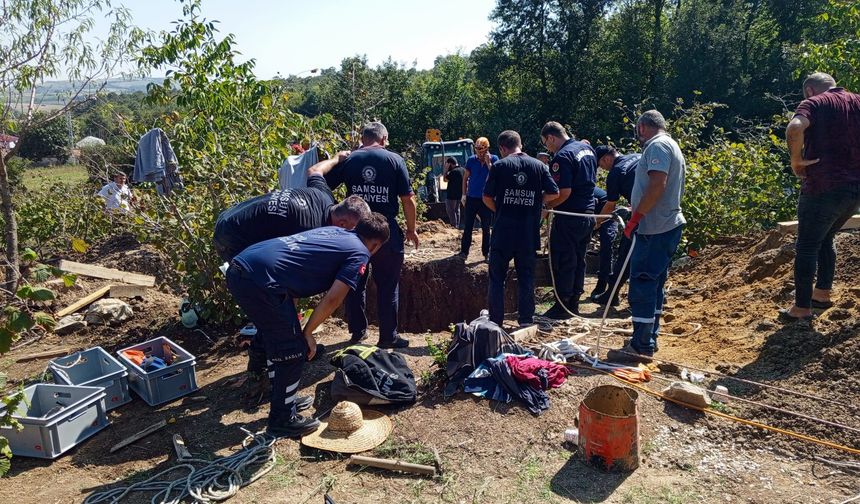 Samsun'da su çıkarmak için kuyu kazan 2 kişi toprak altında kaldı