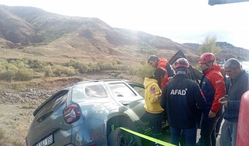 Tunceli’de Araç Yoldan Çıkan Araç Kazası Ucuz Atlatıldı