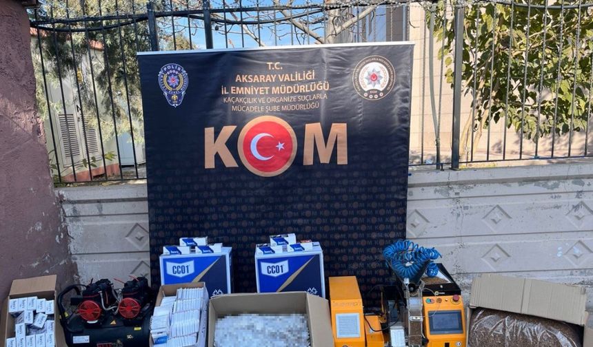 Aksaray’da Polisinden Tütün Kaçakçılarına Operasyon