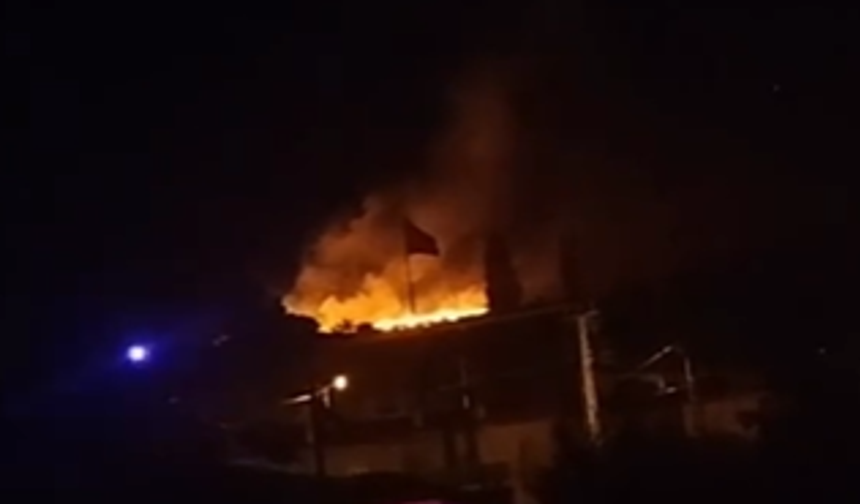 Azatlı'da yangın çıktı