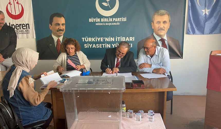 BBP Niğde Merkez İlçe Başkanlığı’nda seçim yapıldı