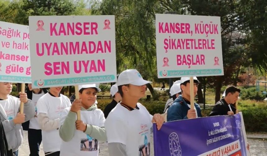 Kanserde erken teşhisin önemine yürüyüşle dikkat çekildi