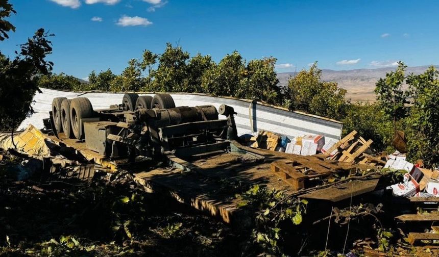 Freni boşalan tır kaza yaptı: 1 yaralı