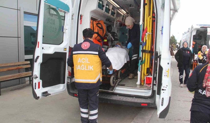 Ahırda dananın teptiği besici hastanelik oldu