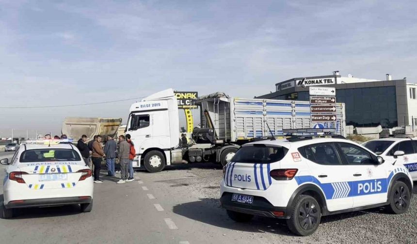 Aksaray’da iki tır çarpıştı: 1 yaralı