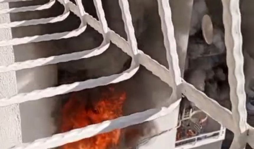 Apartman dairesi alevlere teslim oldu