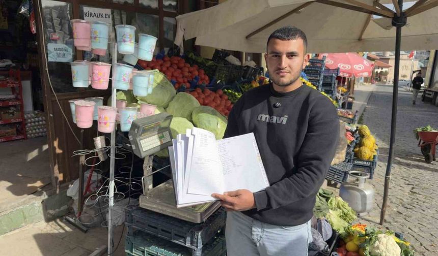 150 bin liralık veresiye defterini kapattı