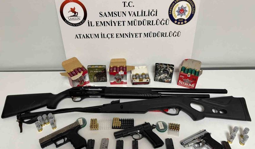 Ruhsatsız silah ve mühimmat ele geçirildi