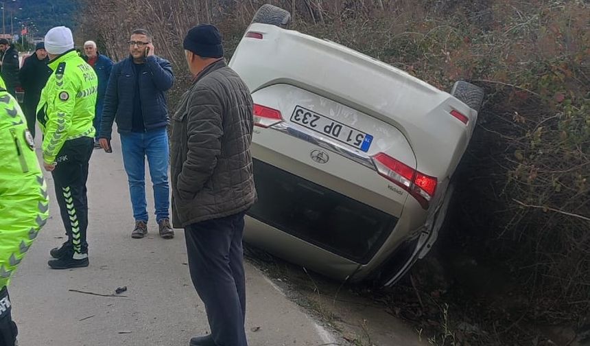 Otomobil takla attı: 1 yaralı