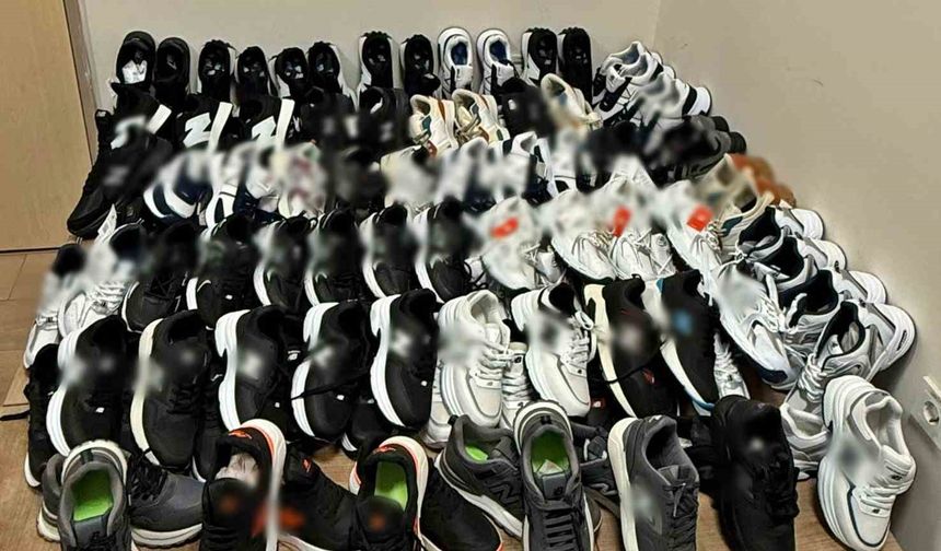 Polis 60 çift imitasyon ayakkabı ele geçirdi