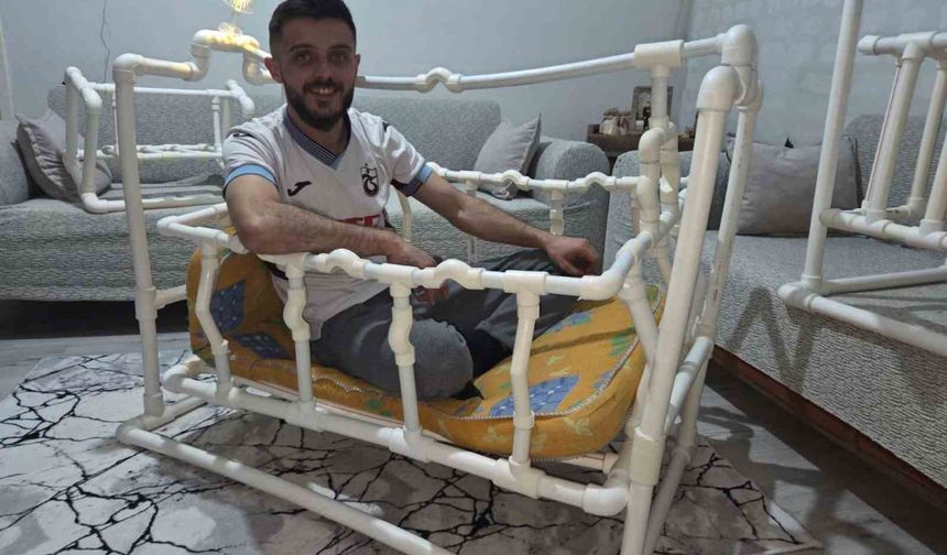 Tesisatçıdan borudan beşik: İçine girip test etti, viral oldu