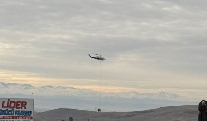 Niğde semalarında helikopter mesaisi