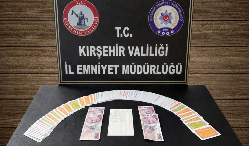 Kırşehir'de kumar operasyonu